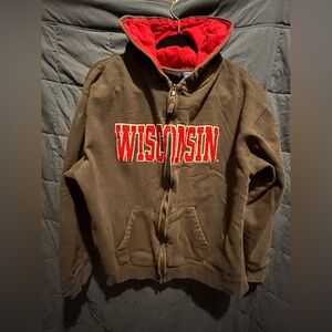 University of Wisconsin Campus Heritage Hoodie Zip Up Sweatshirt Size XL Badgers